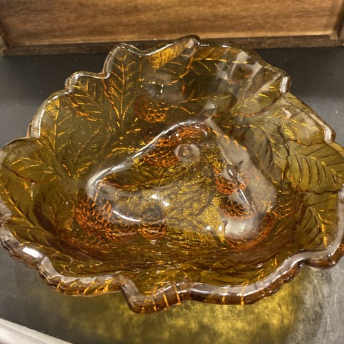 Amber indiana glass - glass, triagular