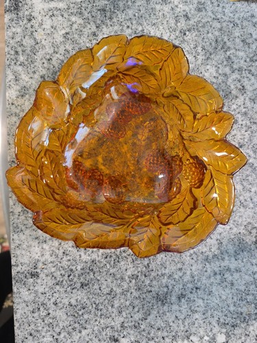 Vintage carnival glass amber - vintage,