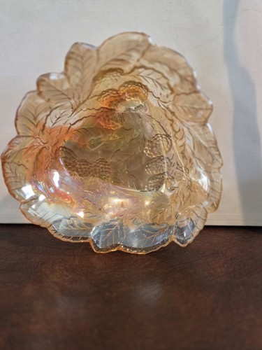 Amber carnival glass vintage - carnival,